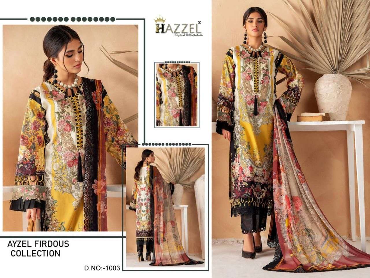 HAZZEL AYZEL FIRDOUS cotton COLLECTION Salwar kameez Wholesale catalog
