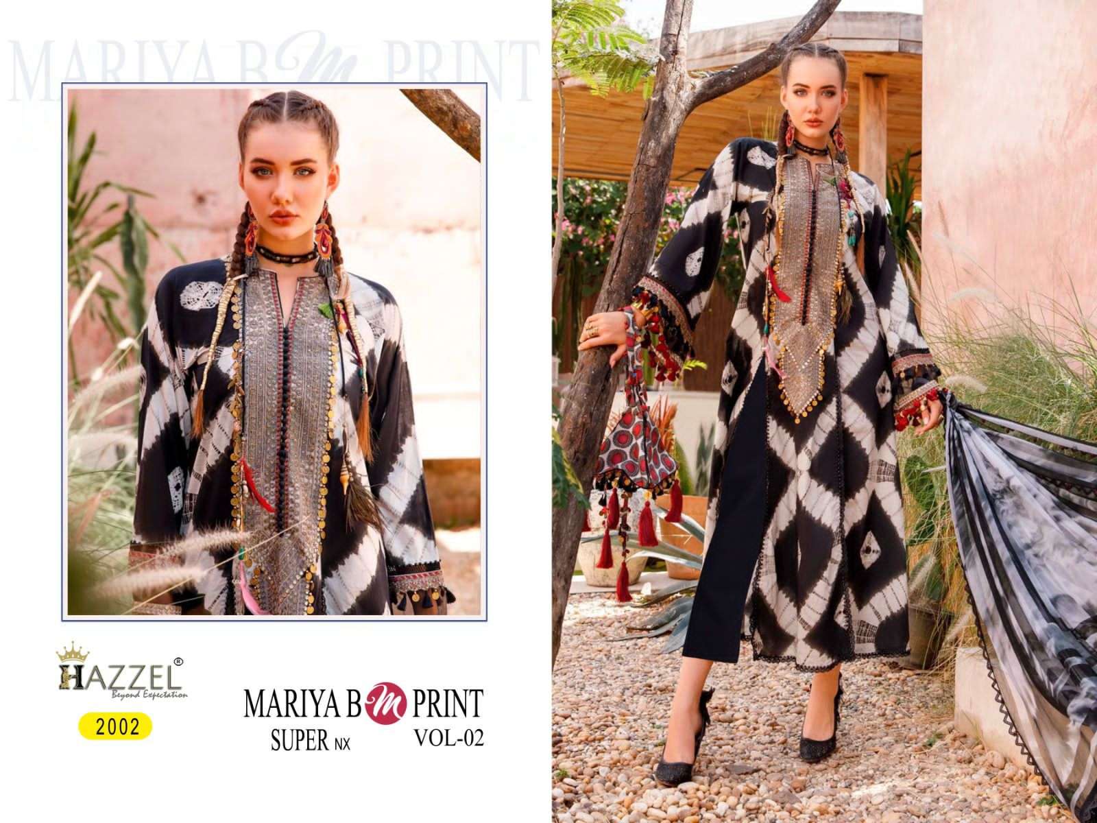 Hazzel Maria B Mprints Summer Spring 23 2 Super Nx Chiffon Dupatta Wholesale catalog