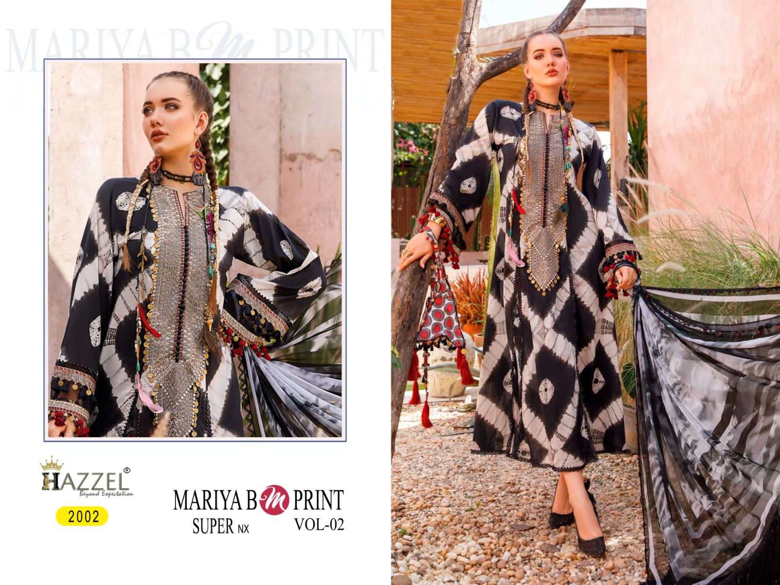 Hazzel Maria B Mprints Summer Spring 23 2 Super Nx Cotton Dupatta Wholesale catalog