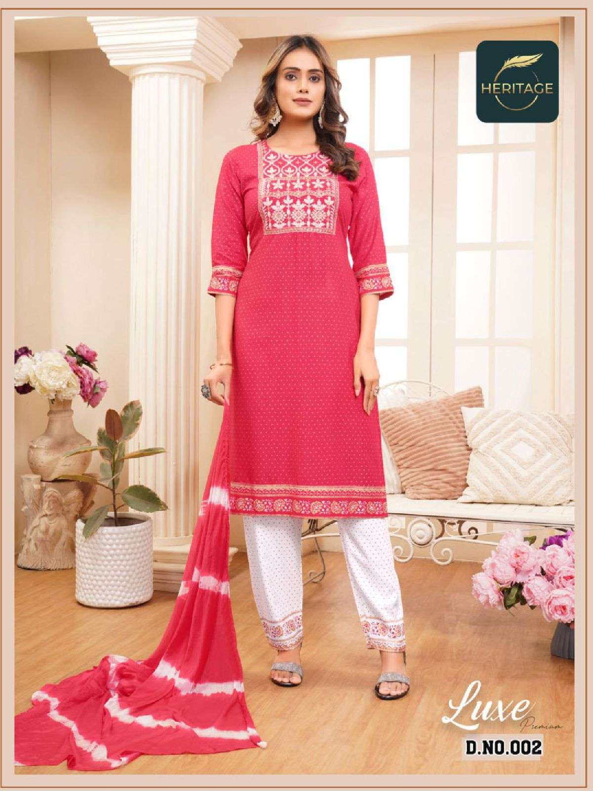 HERITAGE COLLECTION LUXE PREMIUM RAYON SLUB KURTI WHOLESALE CATALOG
