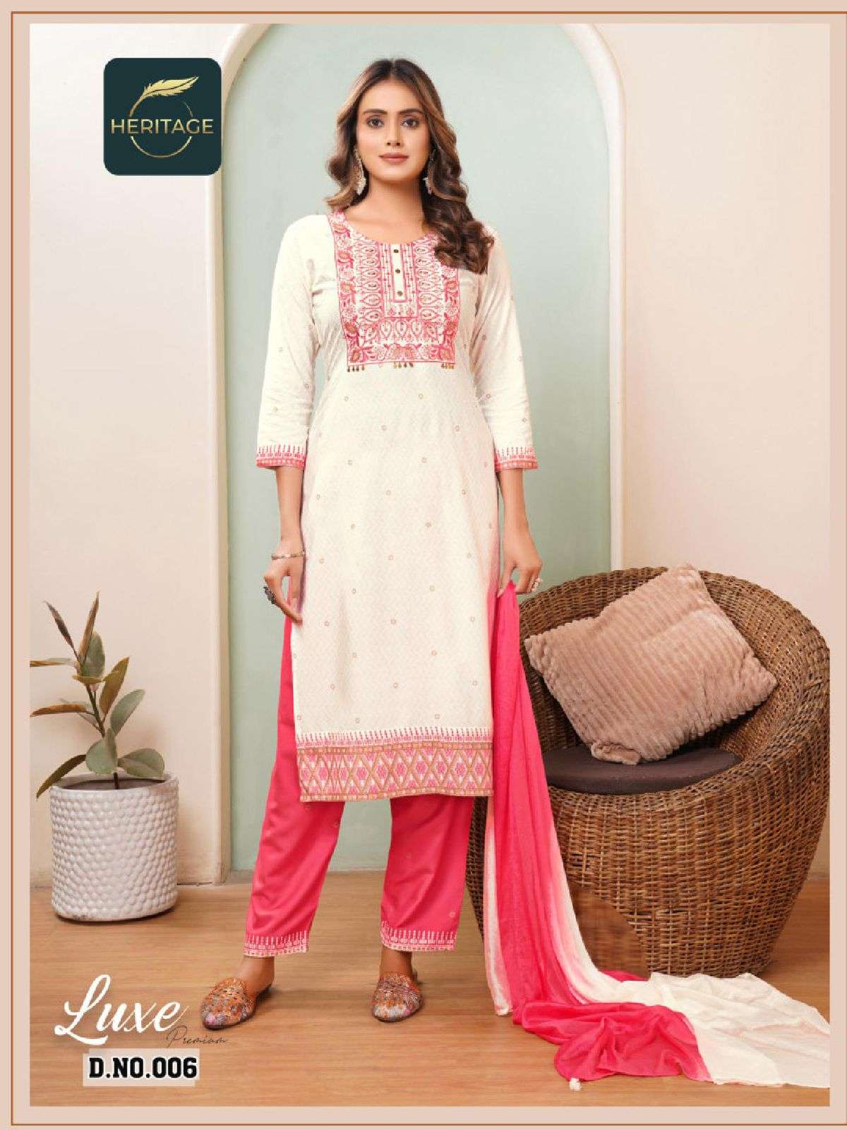 HERITAGE COLLECTION LUXE PREMIUM RAYON SLUB KURTI WHOLESALE CATALOG