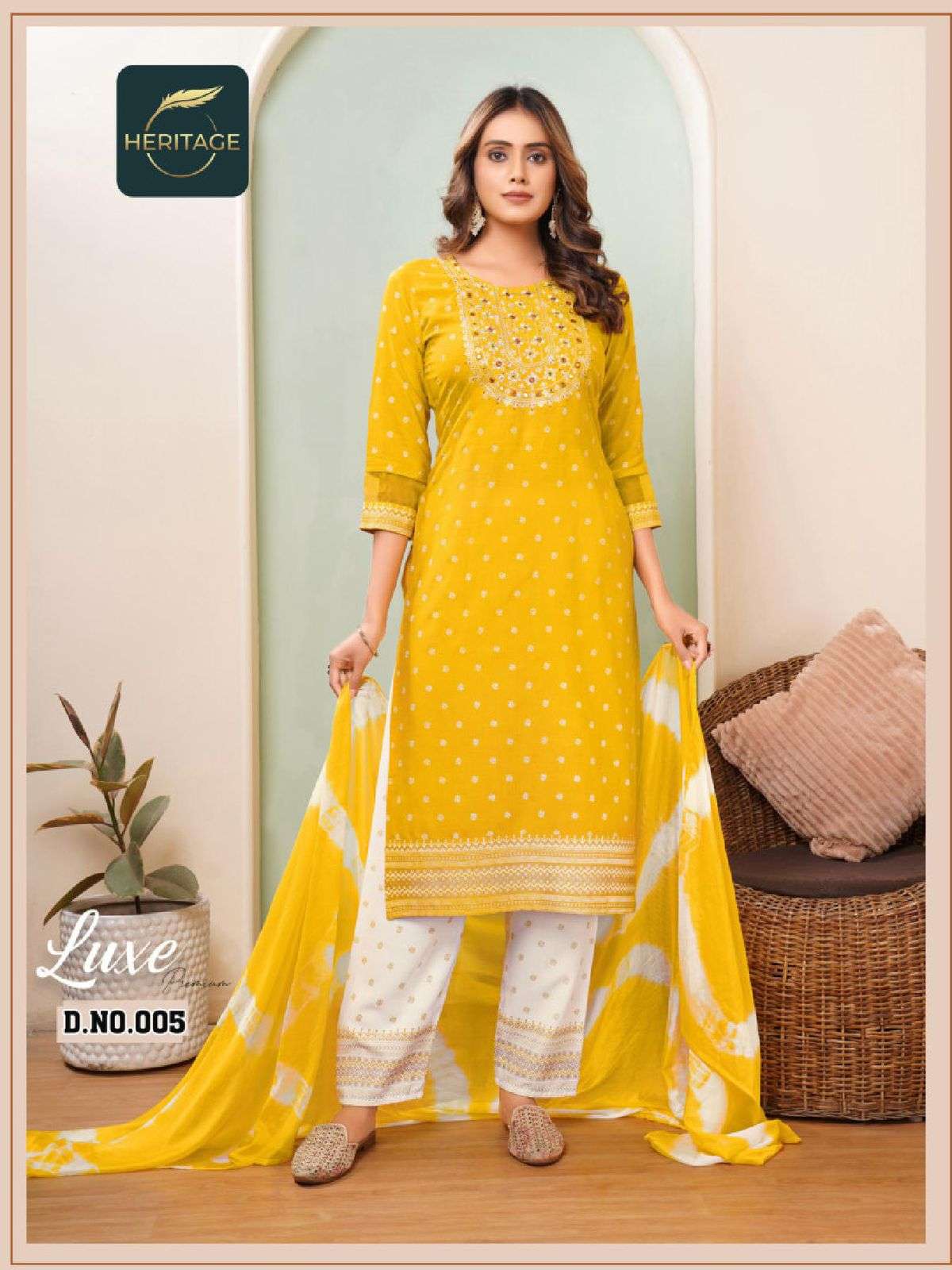 HERITAGE COLLECTION LUXE PREMIUM RAYON SLUB KURTI WHOLESALE CATALOG