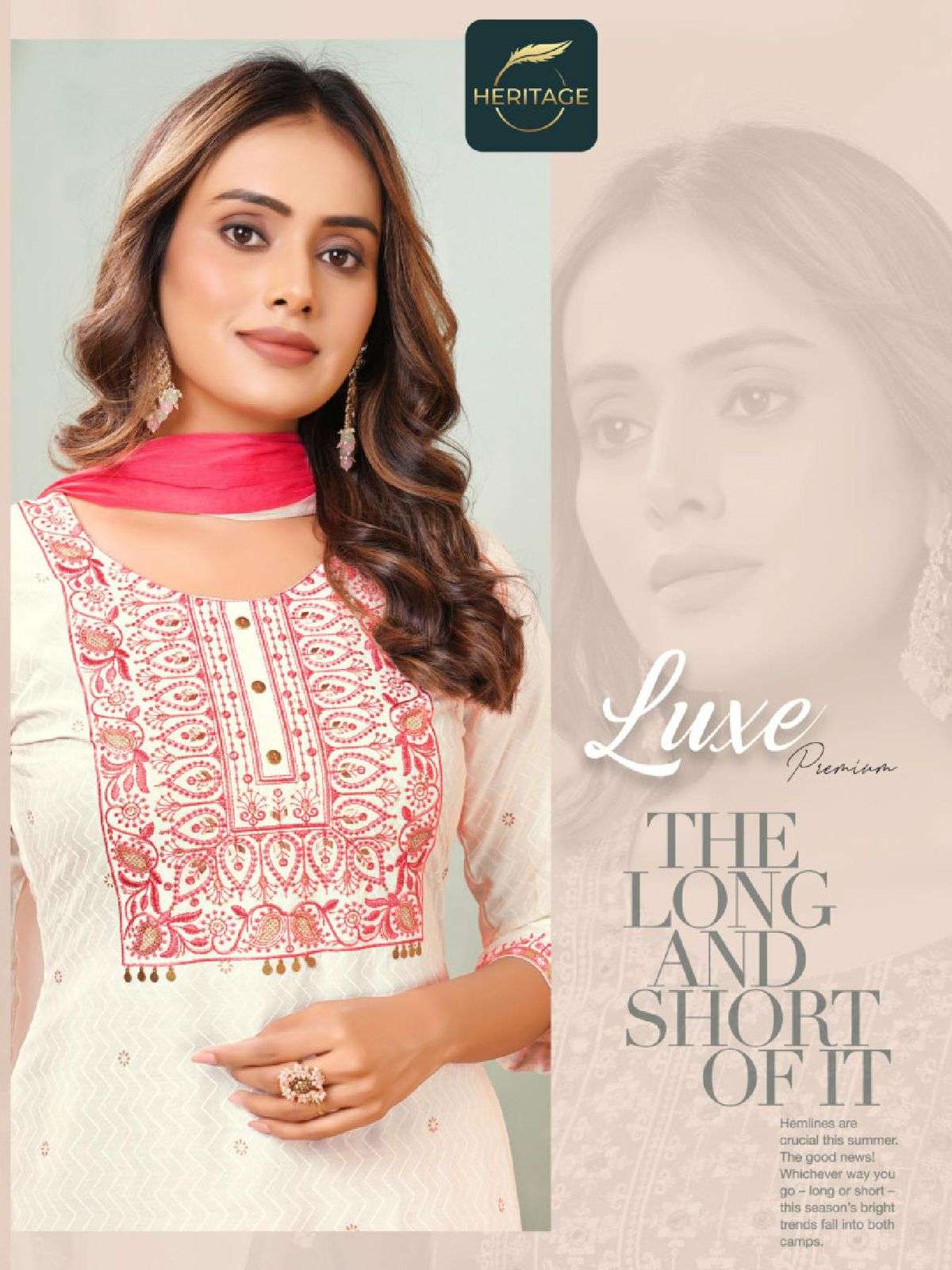 HERITAGE COLLECTION LUXE PREMIUM RAYON SLUB KURTI WHOLESALE CATALOG