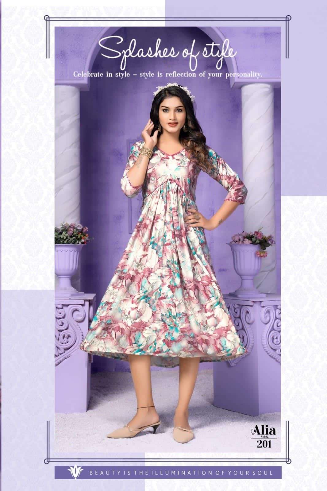 HIRWA ALIA vol - 2 Alia Cut Kurti Wholesale catalog