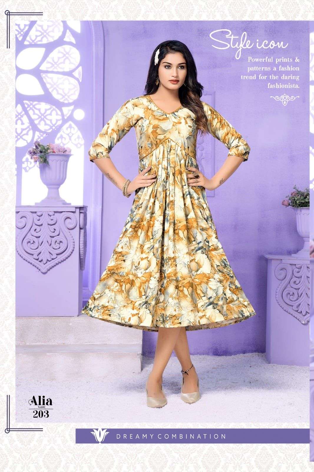 HIRWA ALIA vol - 2 Alia Cut Kurti Wholesale catalog