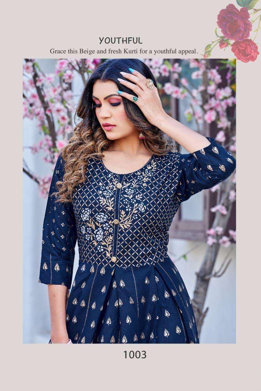HIRWA Golden Surveen Rayon Kurti Wholesale catalog