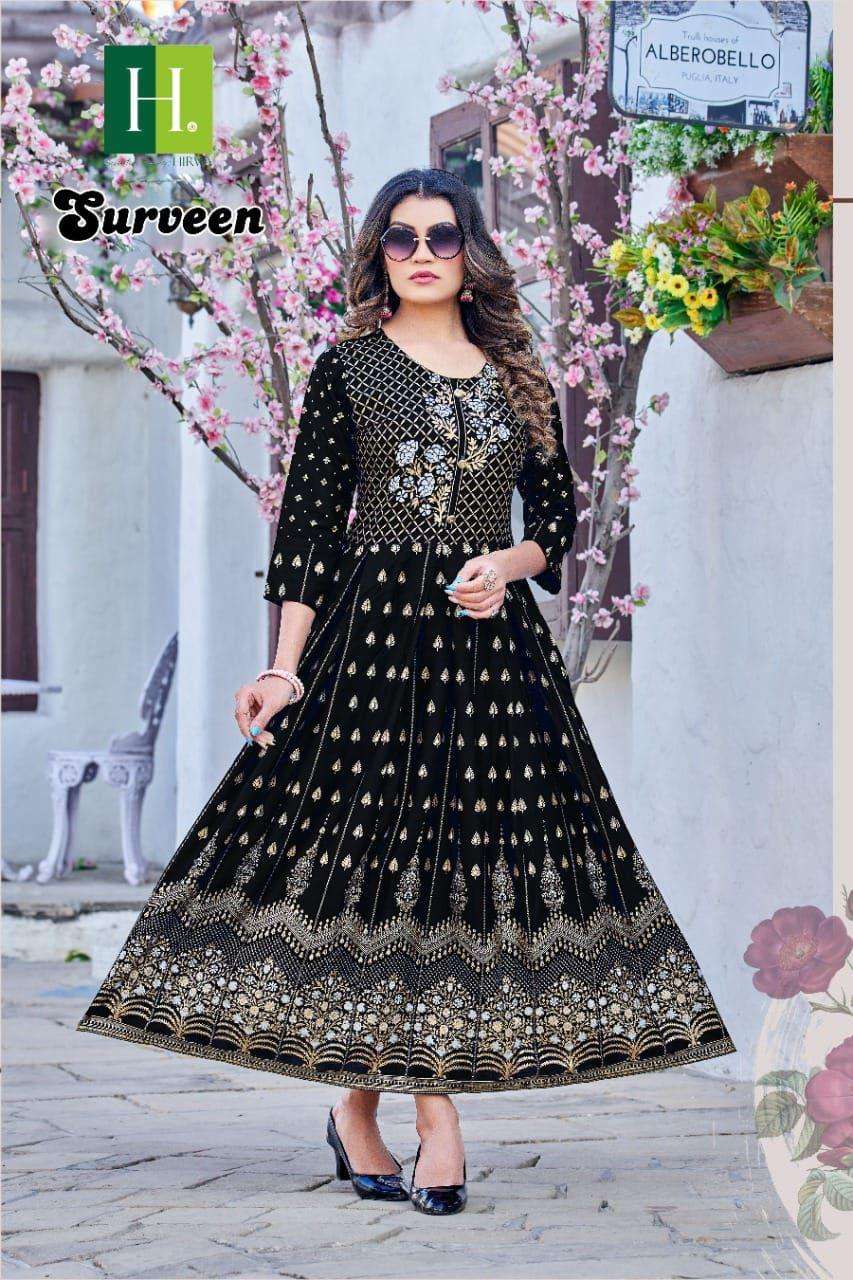 HIRWA Golden Surveen Rayon Kurti Wholesale catalog