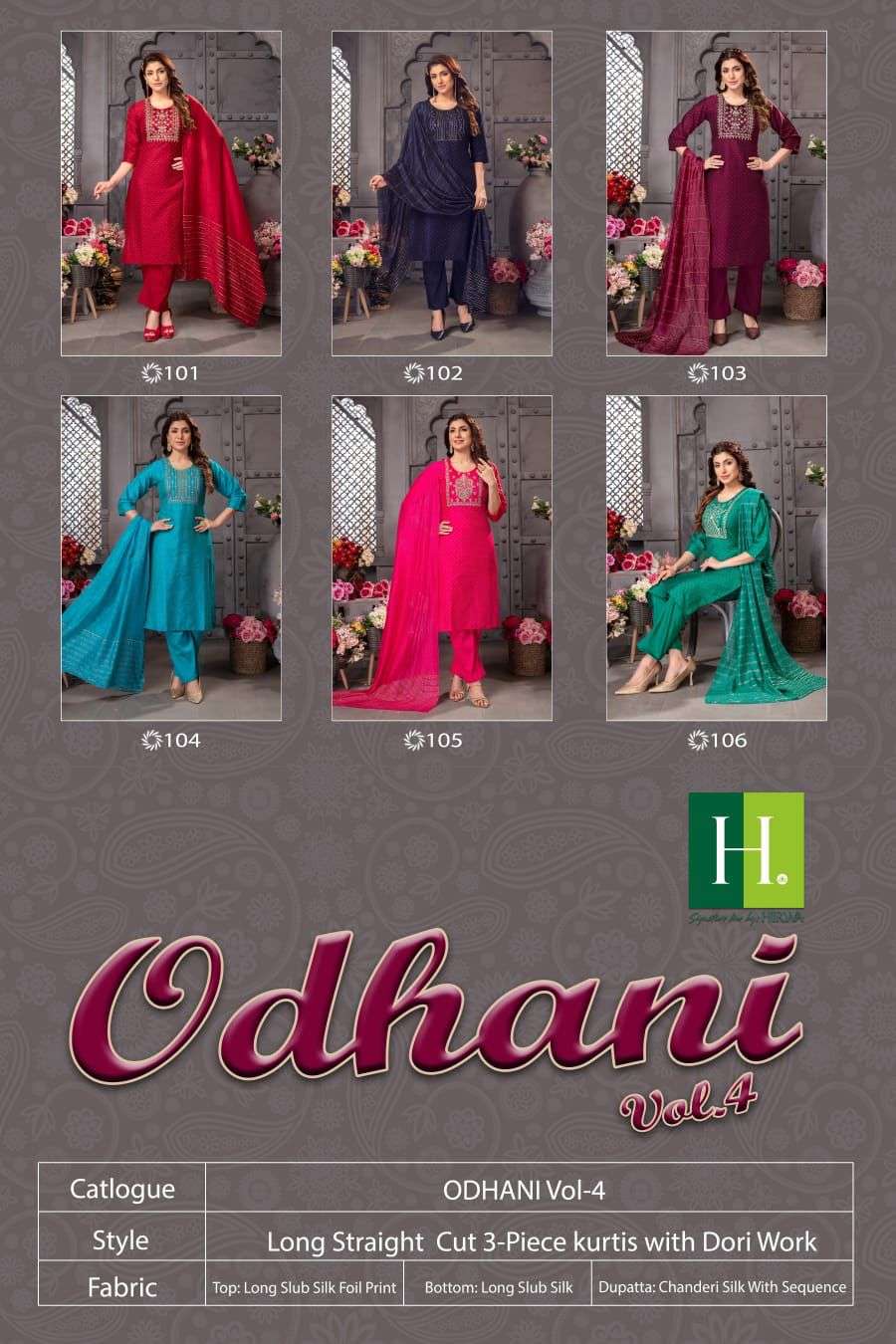 HIRWA Odhani vol-4 Kurti Wholesale catalog