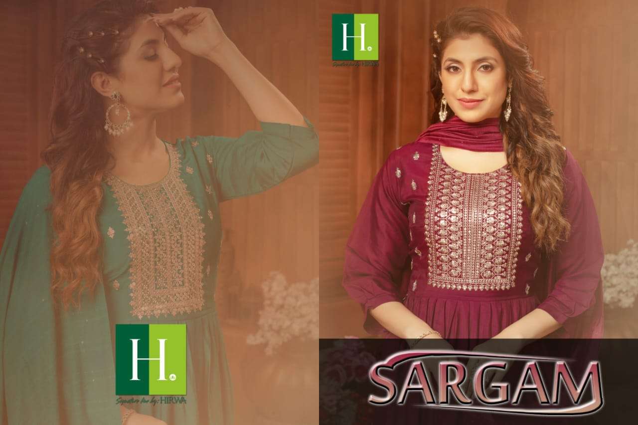 HIRWA SARGAM Naira Cut Kurti Wholesale catalog