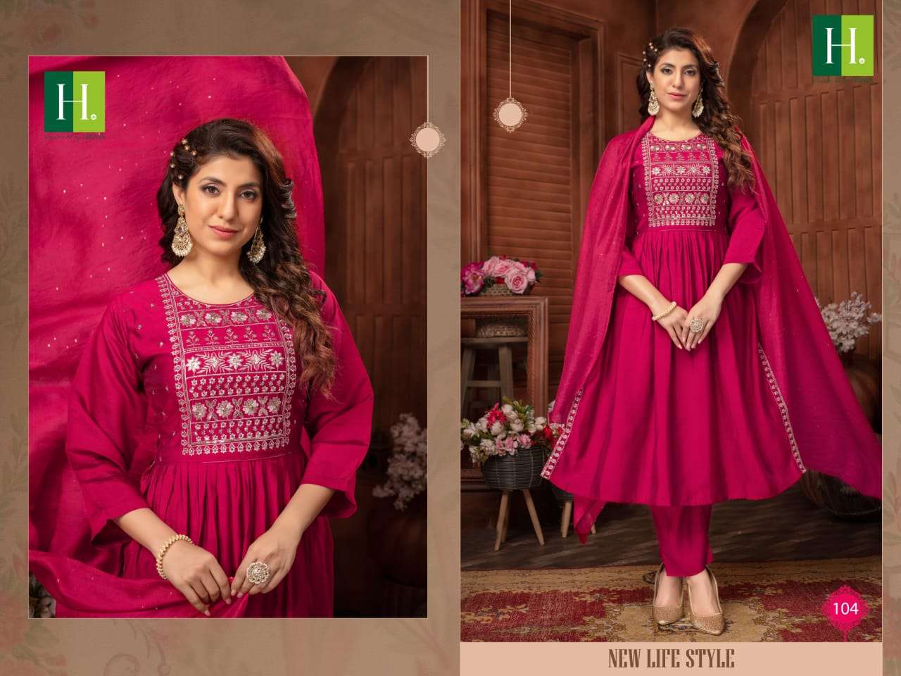 HIRWA SARGAM Naira Cut Kurti Wholesale catalog