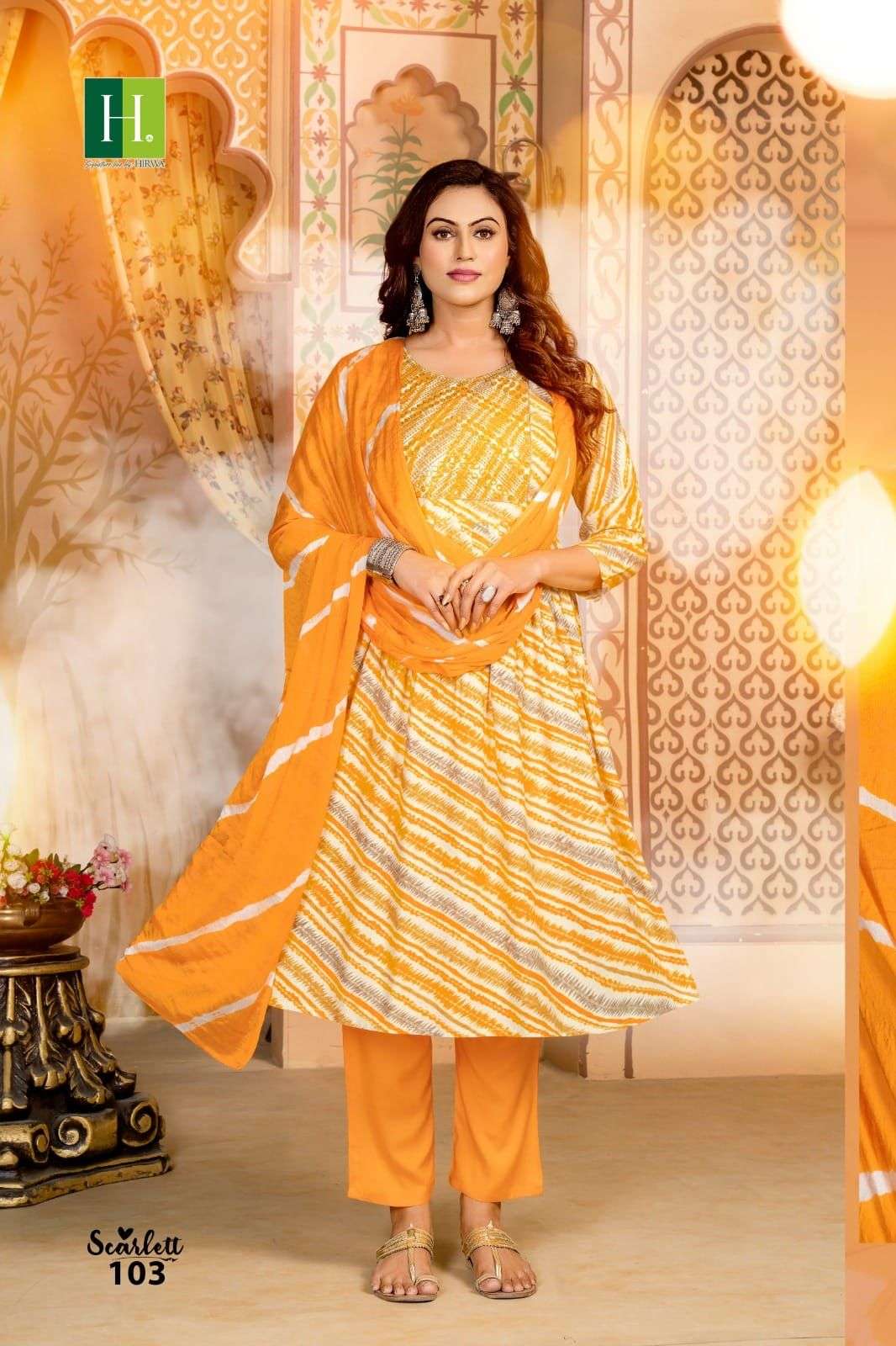 HIRWA  SCARLELTT Naira cut Kurti Wholesale catalog
