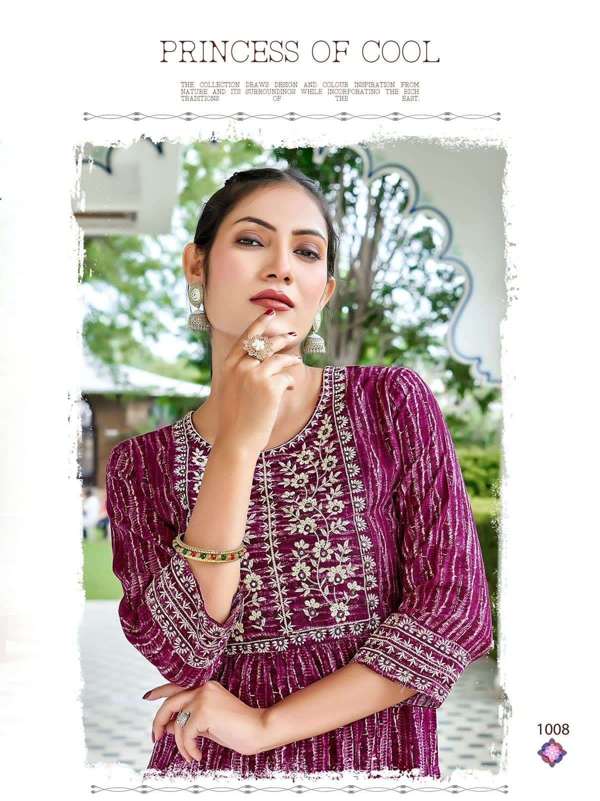 HIRWA SHIBORI Vol-4 Naira Cut Festive Wear Kurti Wholesale catalog