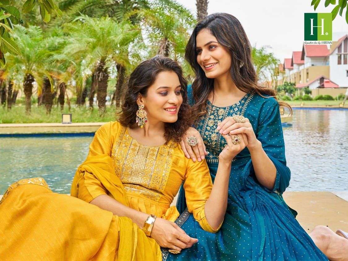 HIRWA  SINDOOR Naira cut Kurti Wholesale catalog