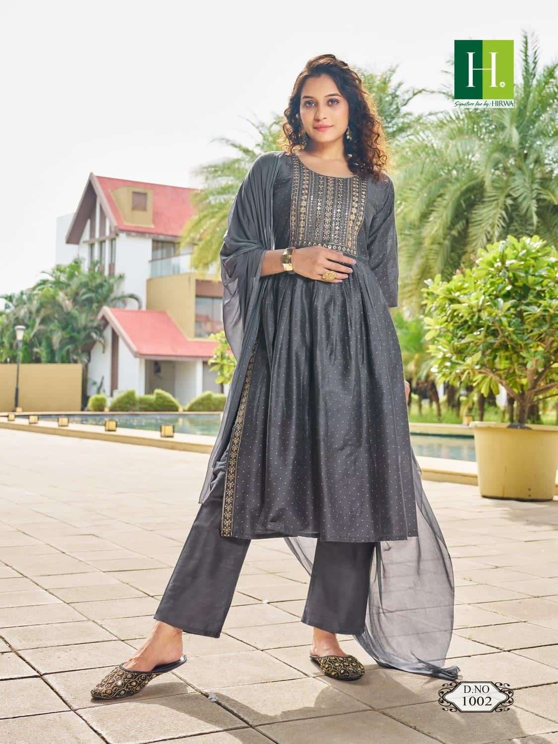 HIRWA  SINDOOR Naira cut Kurti Wholesale catalog