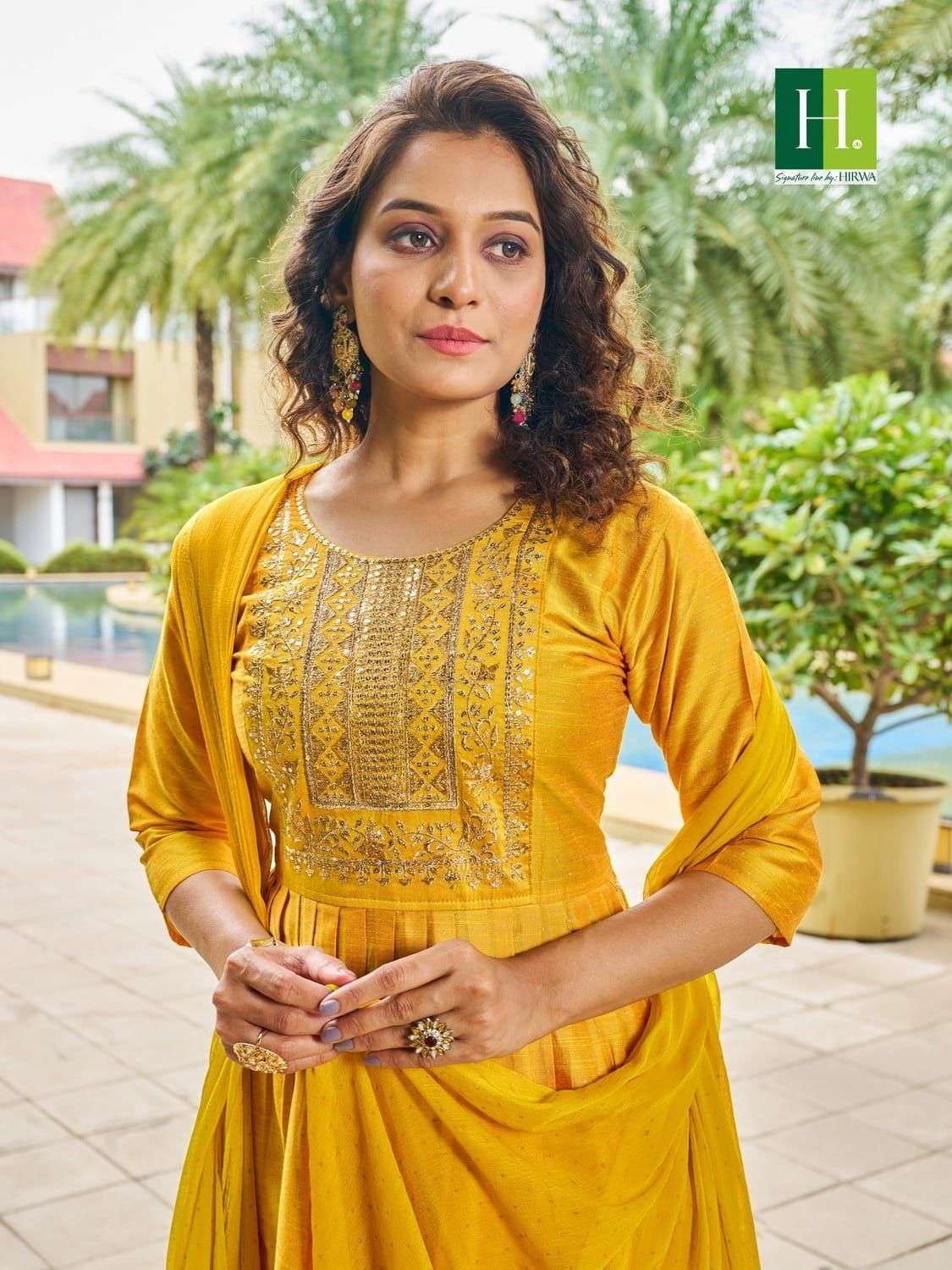 HIRWA  SINDOOR Naira cut Kurti Wholesale catalog