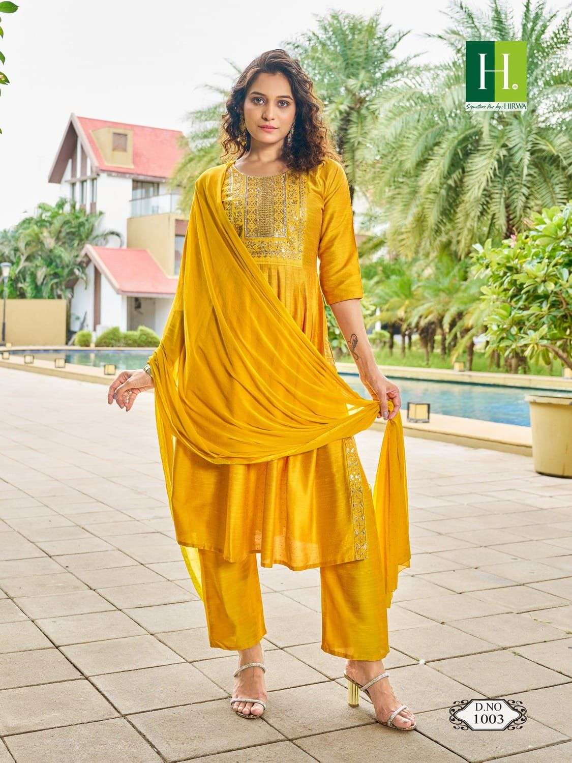 HIRWA  SINDOOR Naira cut Kurti Wholesale catalog