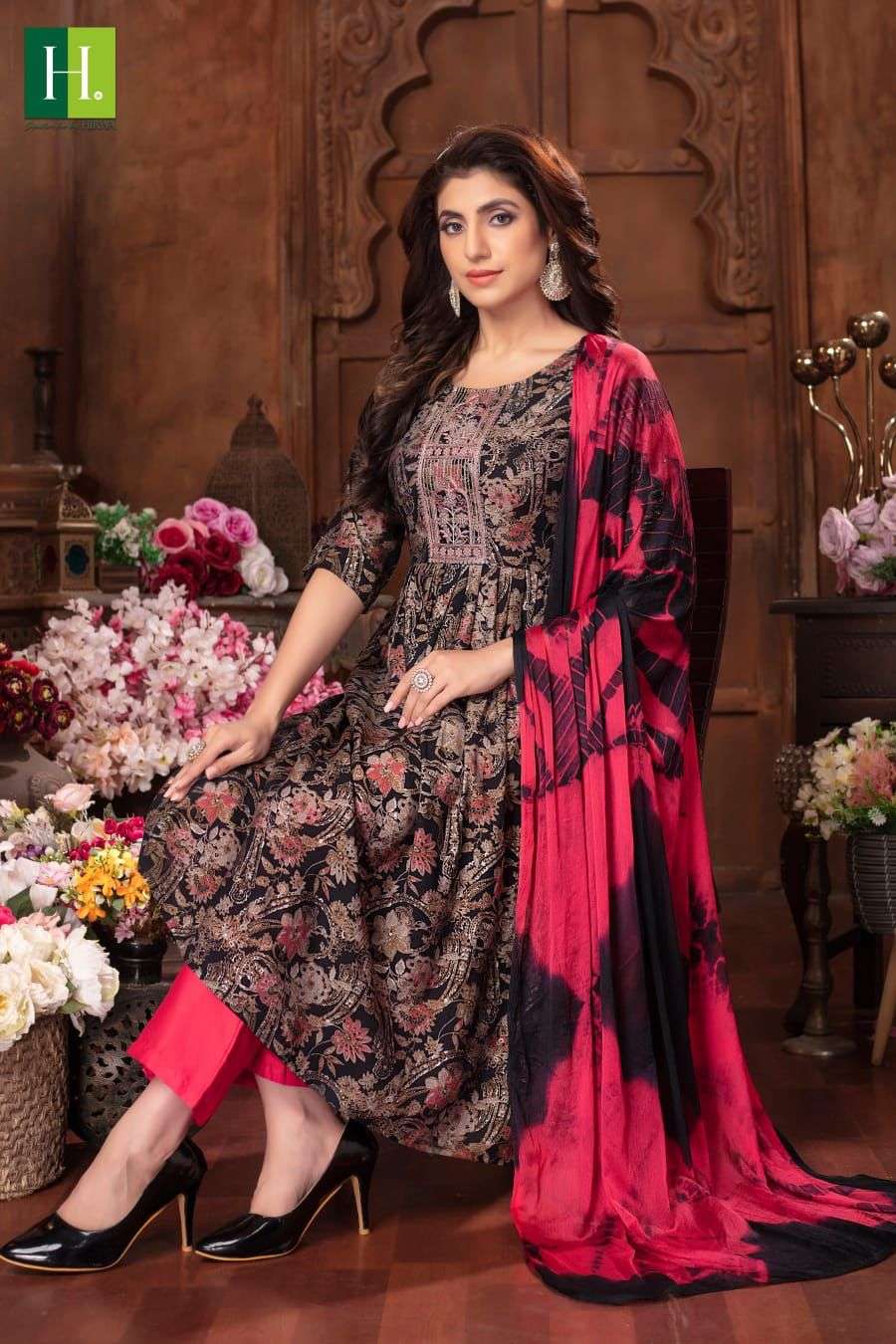 HIRWA SUMAN Naira Cut Kurti Wholesale catalog
