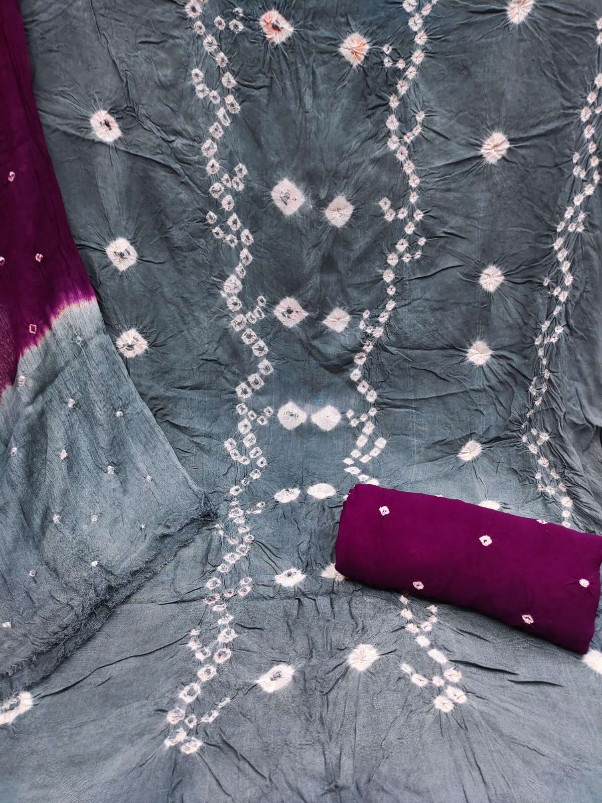JANKI Pure Rayon with HAND BANDHEJ Dress Material Wholesale catalog