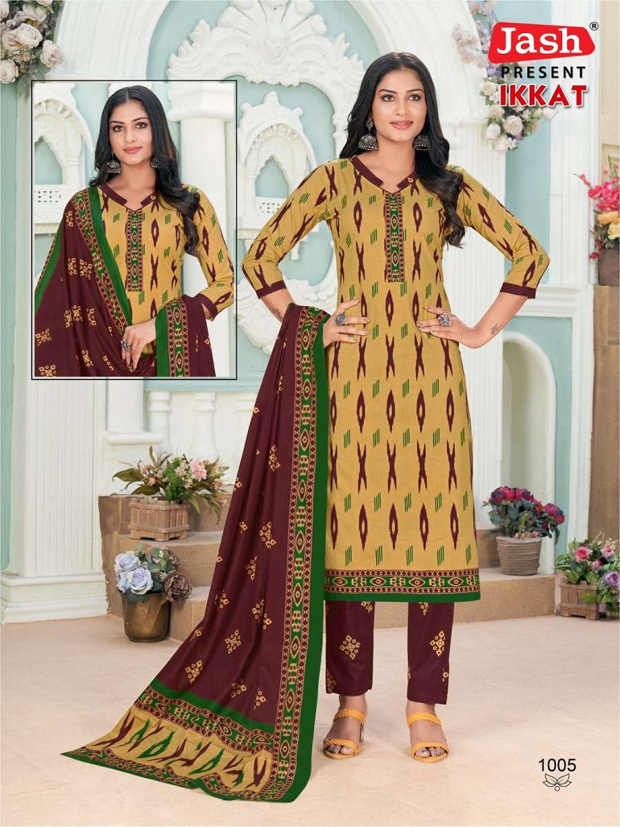 Jash Ikkat Vol-1 – Kurti Pant With Dupatta - Wholesale Catalog