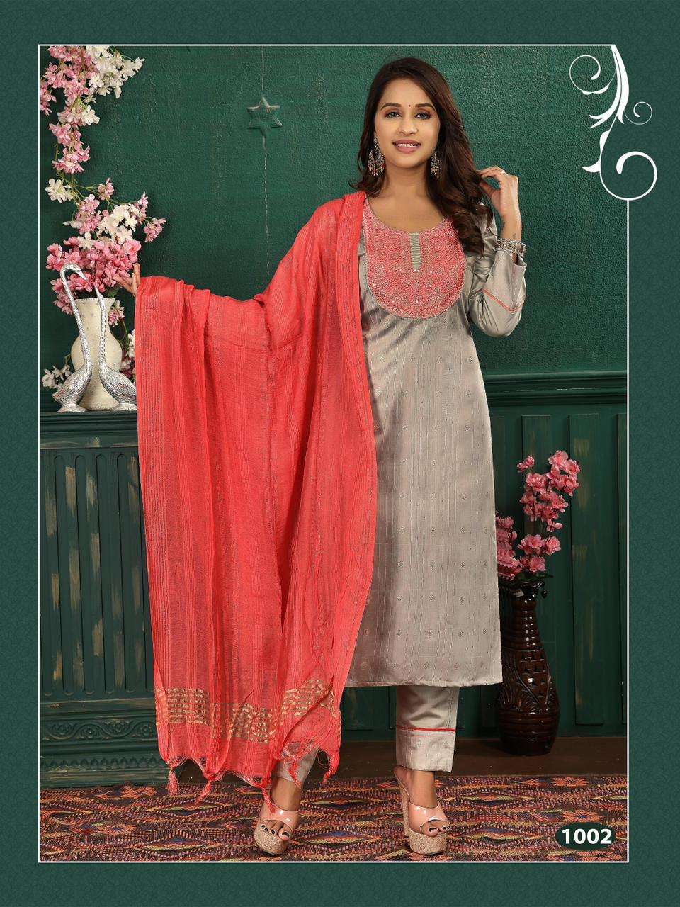 Jlf Beagle Embroidery Work Kurti Wholesale catalog