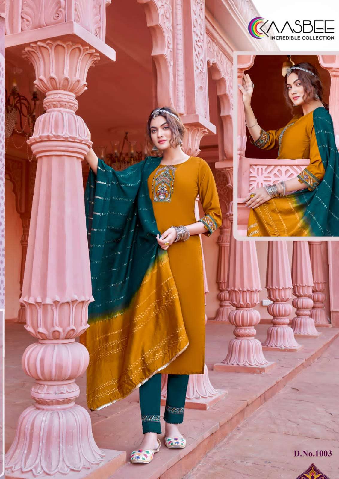 KAASBEE Rajwadi-vol1 Chinon Kurti Wholesale catalog