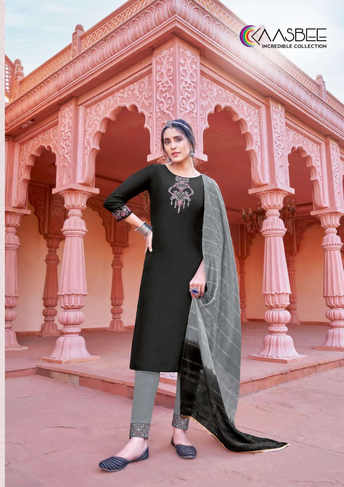 KAASBEE Rajwadi-vol1 Chinon Kurti Wholesale catalog