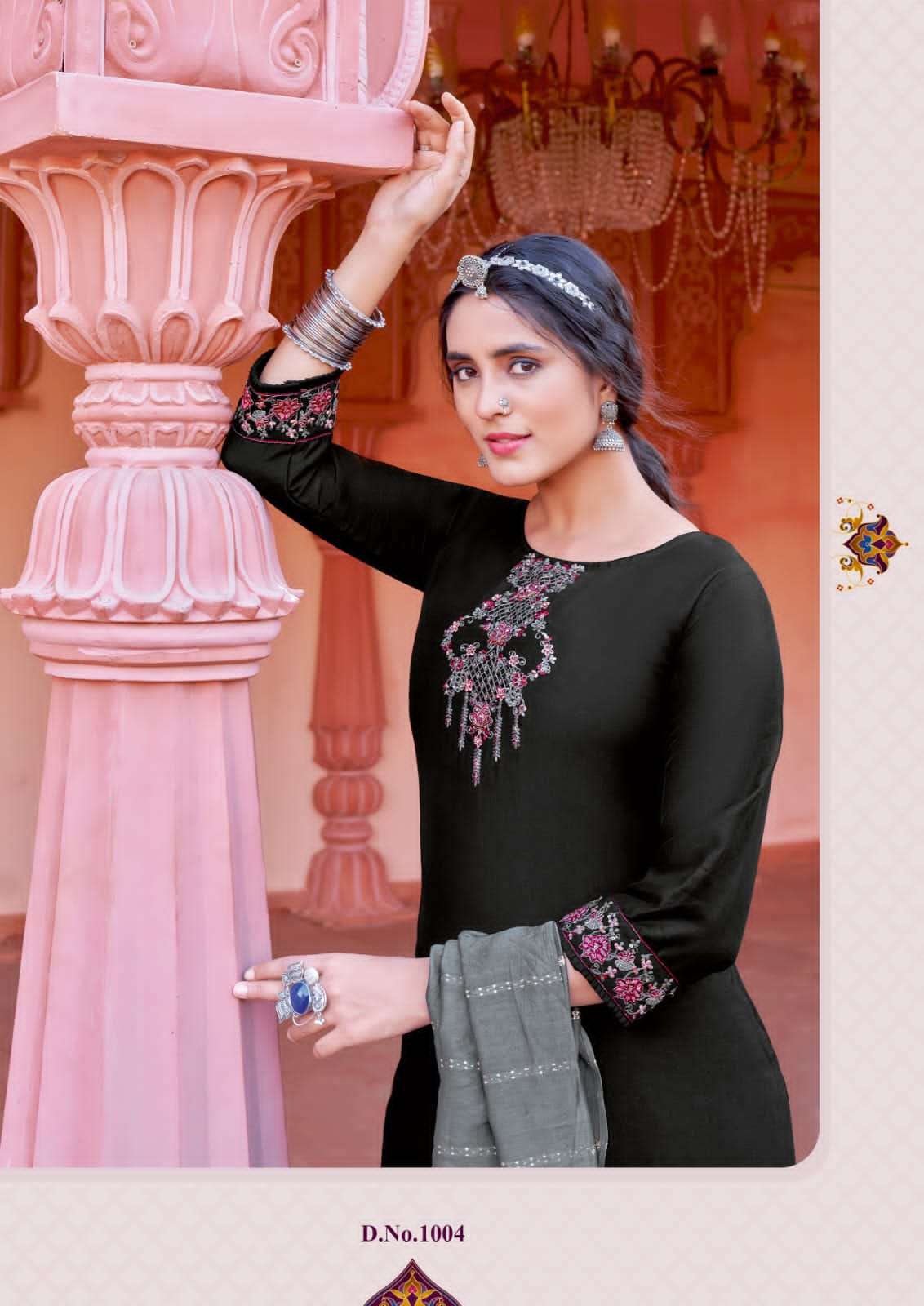 KAASBEE Rajwadi-vol1 Chinon Kurti Wholesale catalog