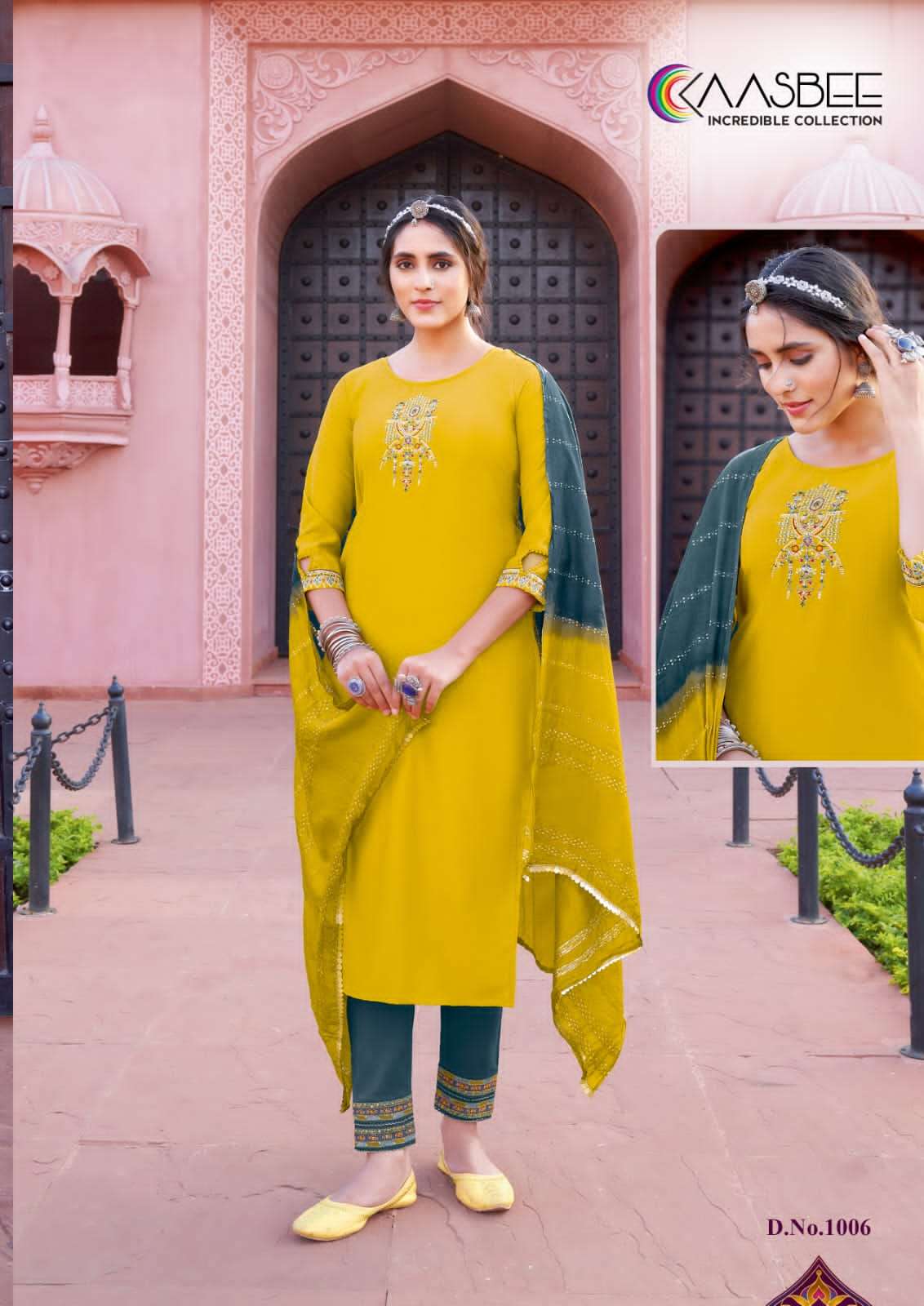 KAASBEE Rajwadi-vol1 Chinon Kurti Wholesale catalog