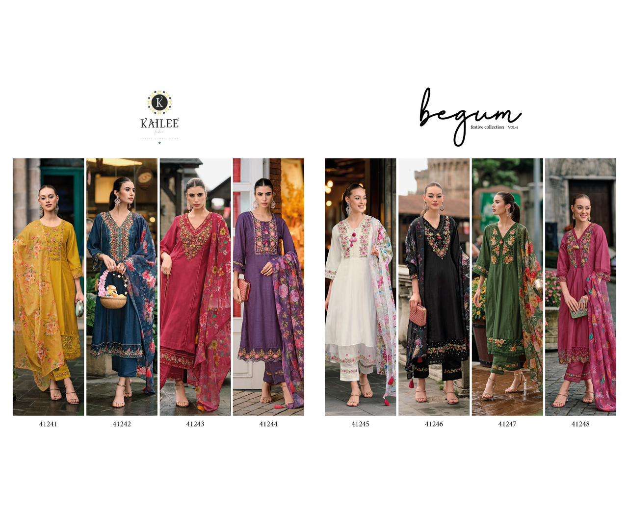 KAILEE FASHION BEGUM VOL -4 CAT KURTI WHOLESALE CATALOG
