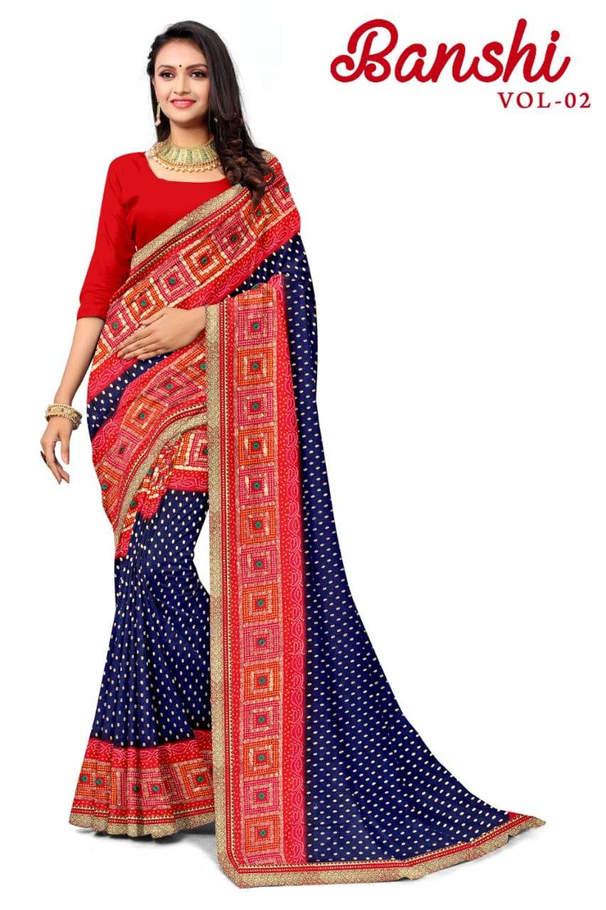 KAMYA BANSHI 2 MOSS FOIL SAREES Wholesale catalog