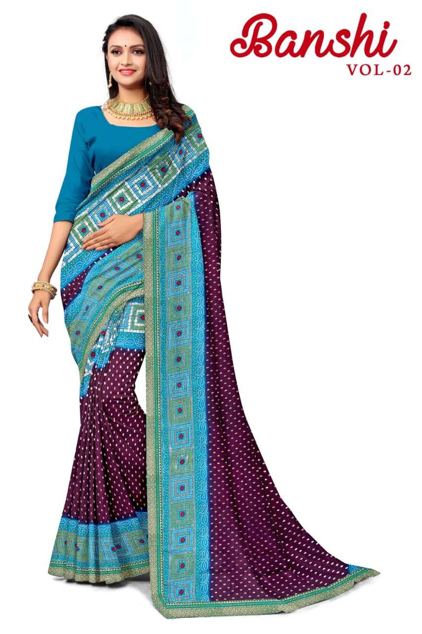 KAMYA BANSHI 2 MOSS FOIL SAREES Wholesale catalog