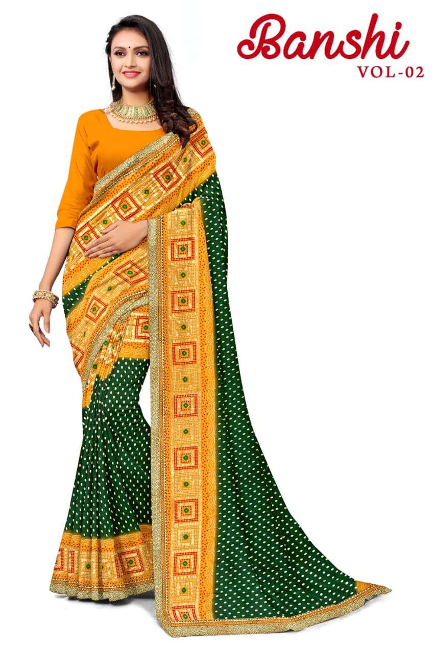KAMYA BANSHI 2 MOSS FOIL SAREES Wholesale catalog