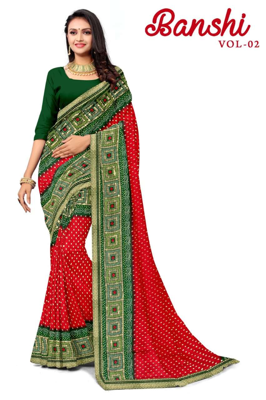 KAMYA BANSHI 2 MOSS FOIL SAREES Wholesale catalog