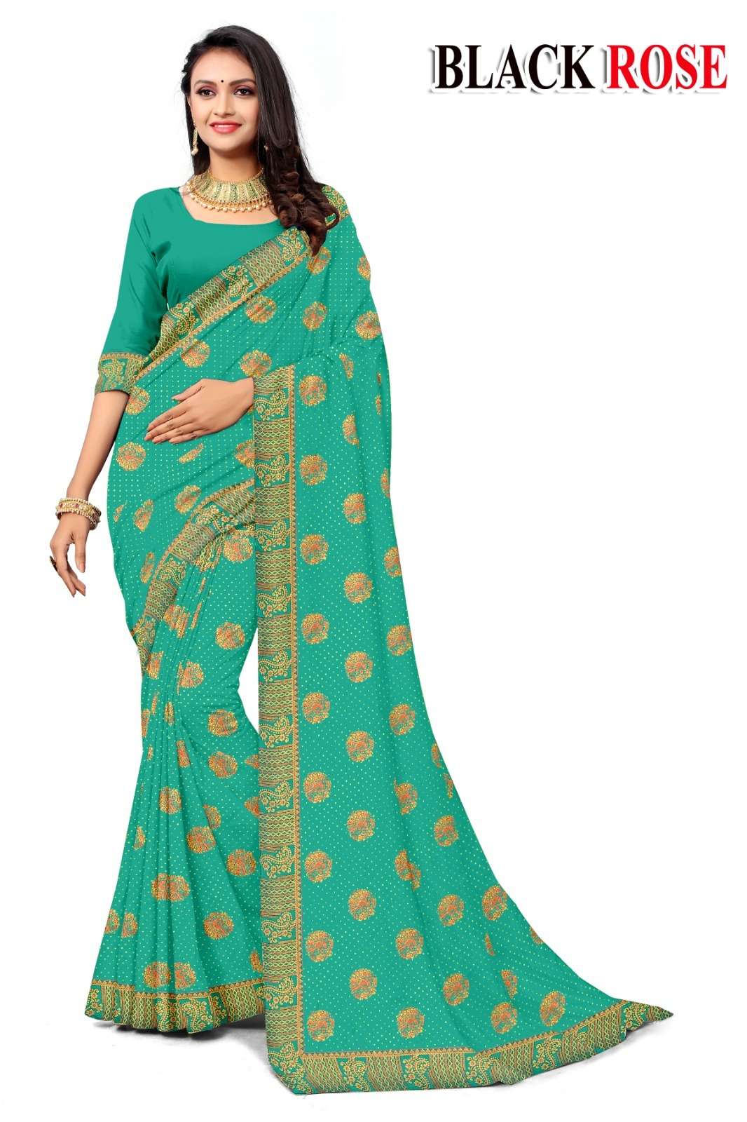 KAMYA BLACK ROSE KUMARI SILK SAREES Wholesale catalog