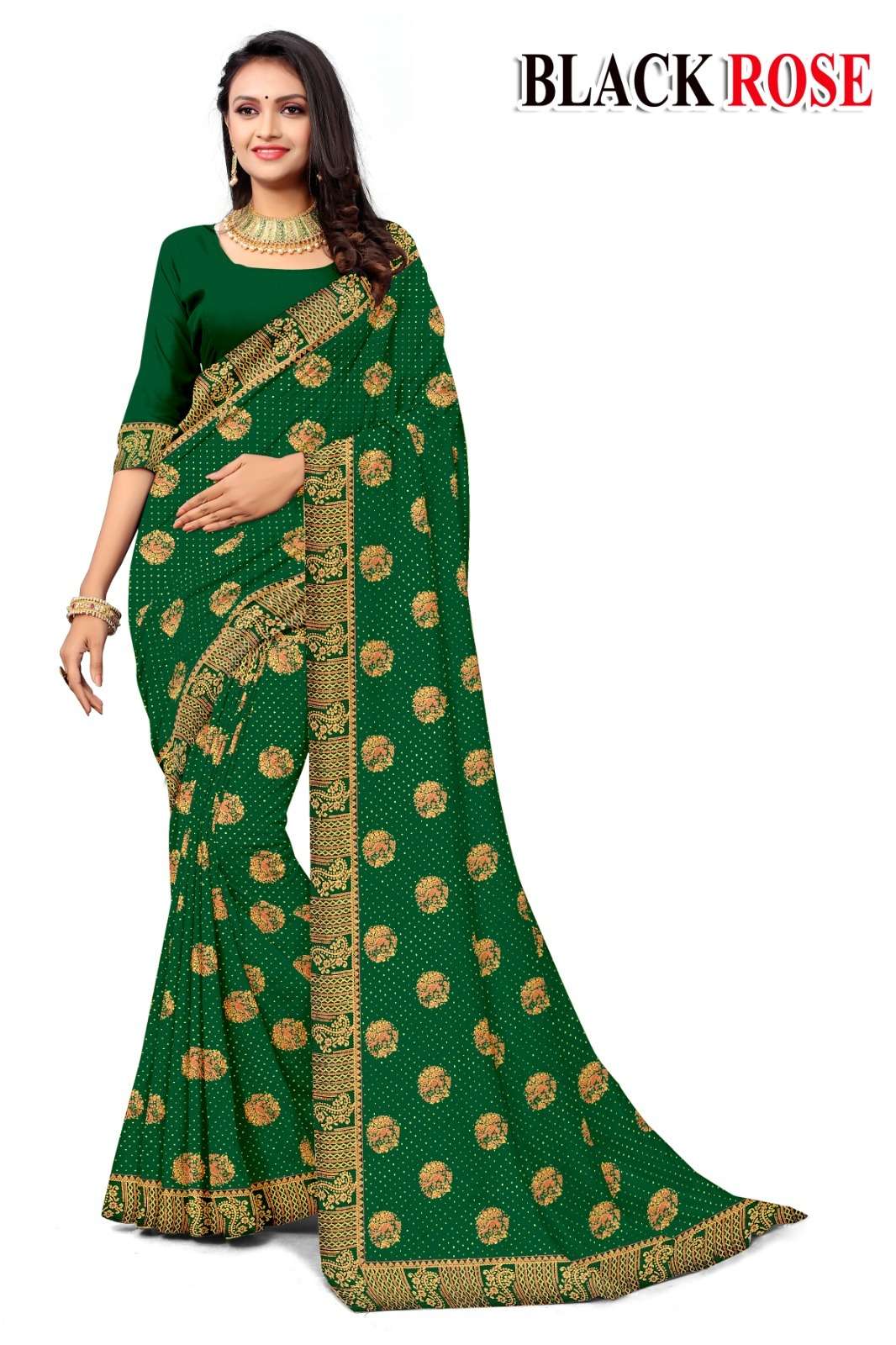 KAMYA BLACK ROSE KUMARI SILK SAREES Wholesale catalog