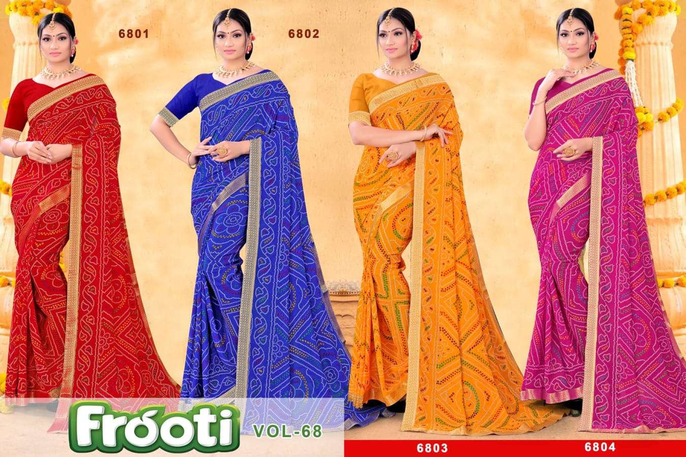 KAMYA FROOTI 68 RENIAL SAREES Wholesale catalog
