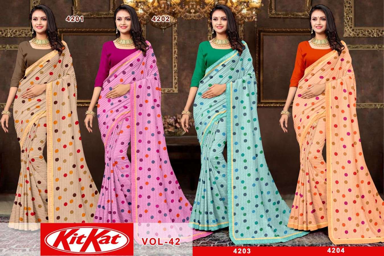 KAMYA KITKAT 42 SAREES Wholesale catalog