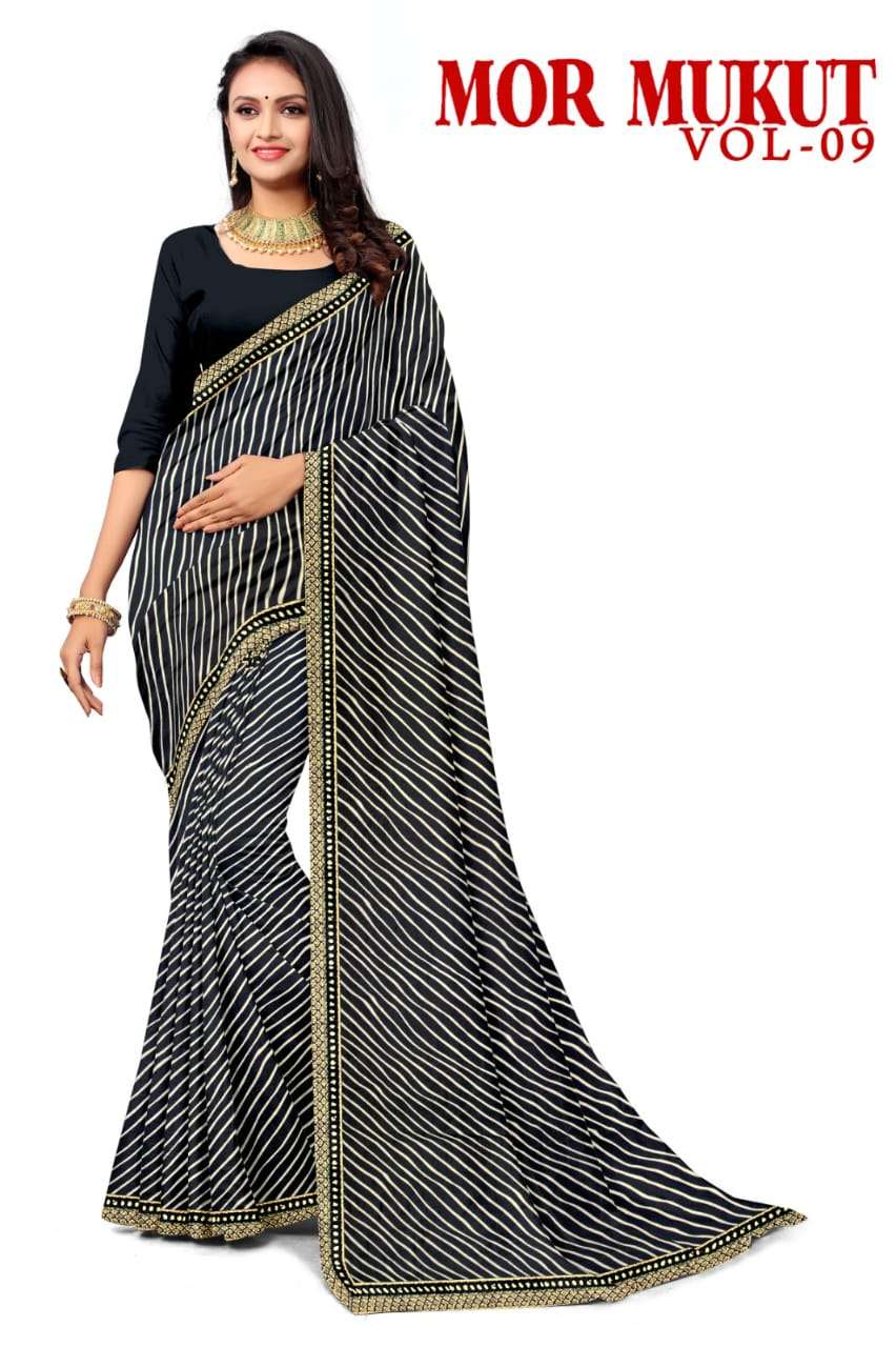 KAMYA MOR MUKUT-9 GEORGETTE SAREES Wholesale catalog