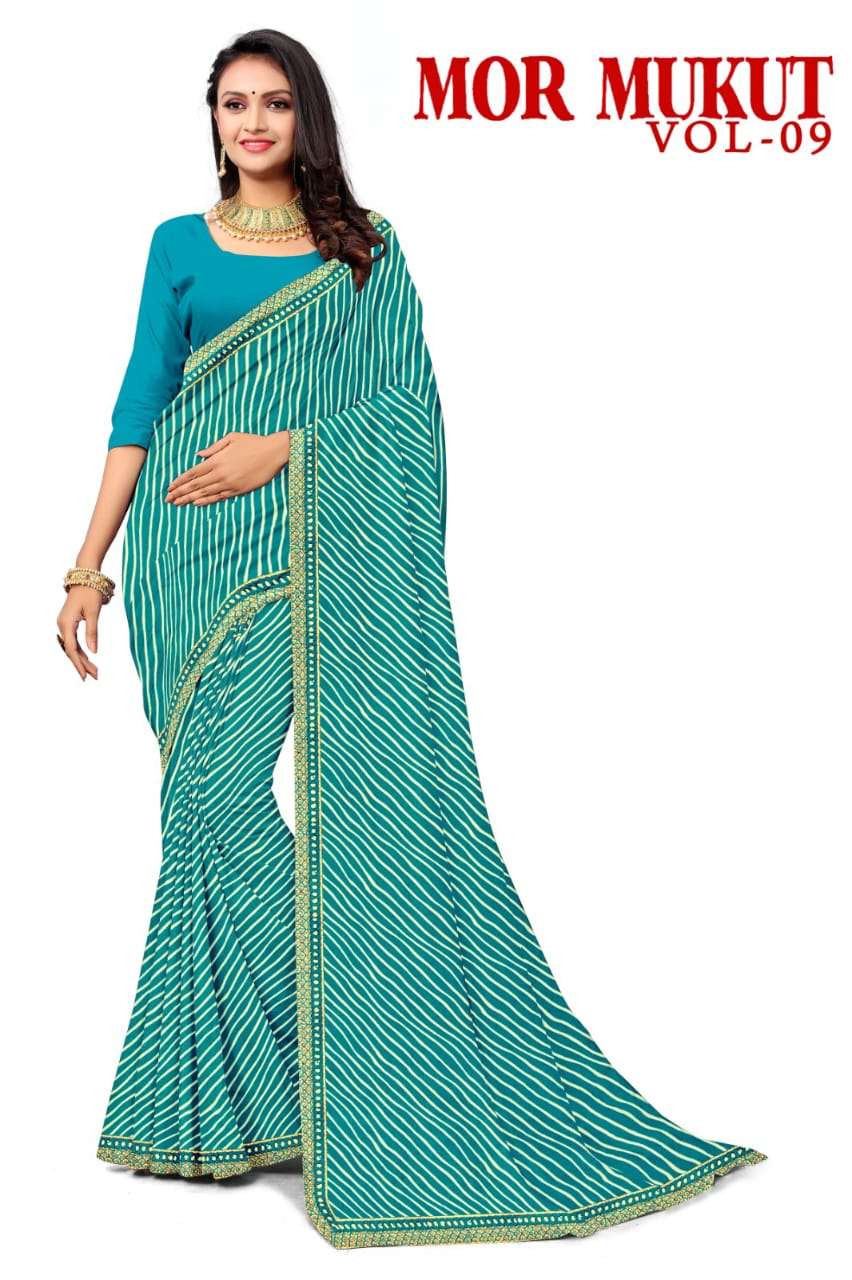 KAMYA MOR MUKUT-9 GEORGETTE SAREES Wholesale catalog