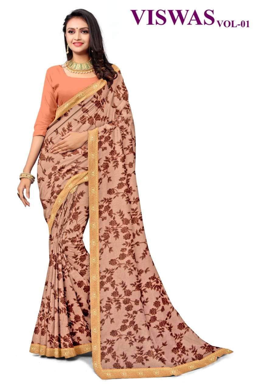KAMYA VISWAS-1 CHIFFON SAREES Wholesale catalog