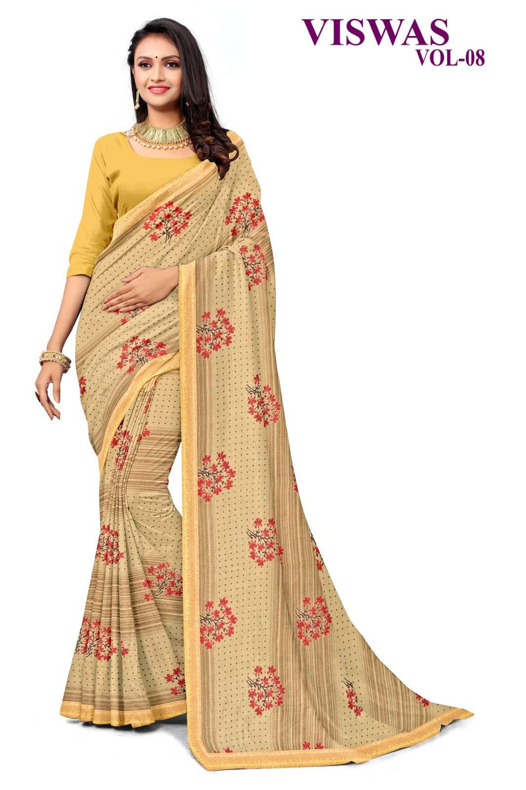 KAMYA VISWAS-8 CHIFFON SAREES Wholesale catalog