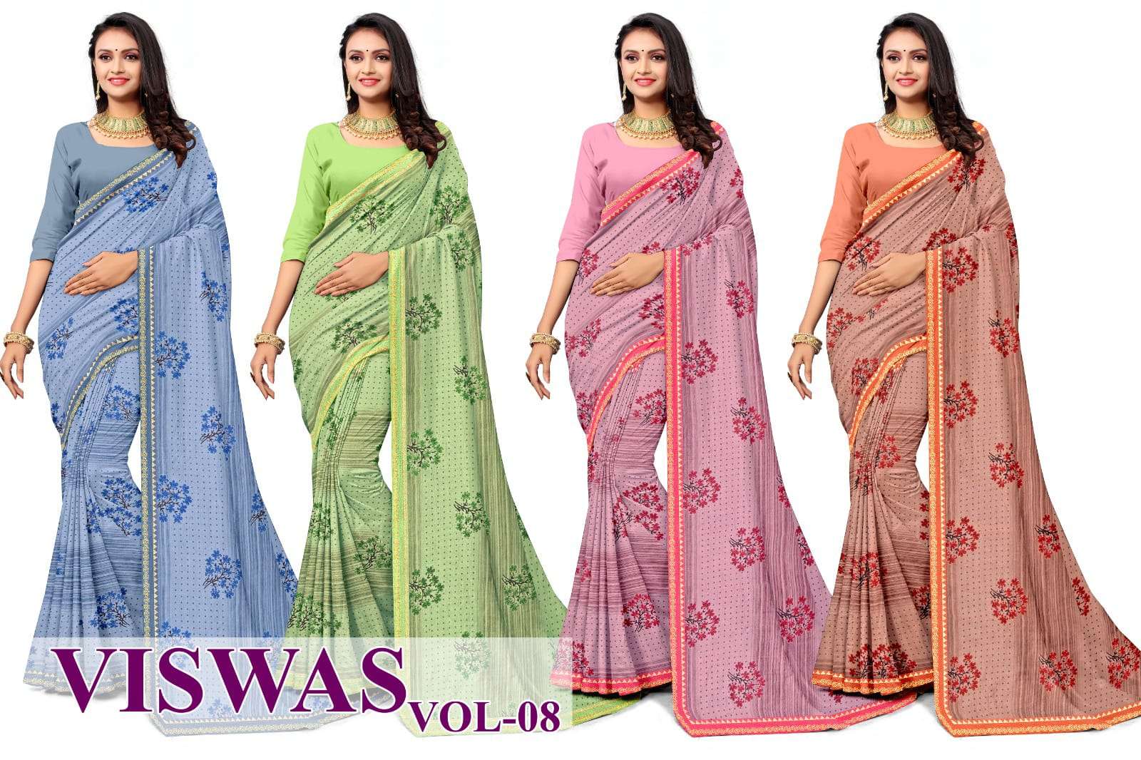 KAMYA VISWAS-8 CHIFFON SAREES Wholesale catalog