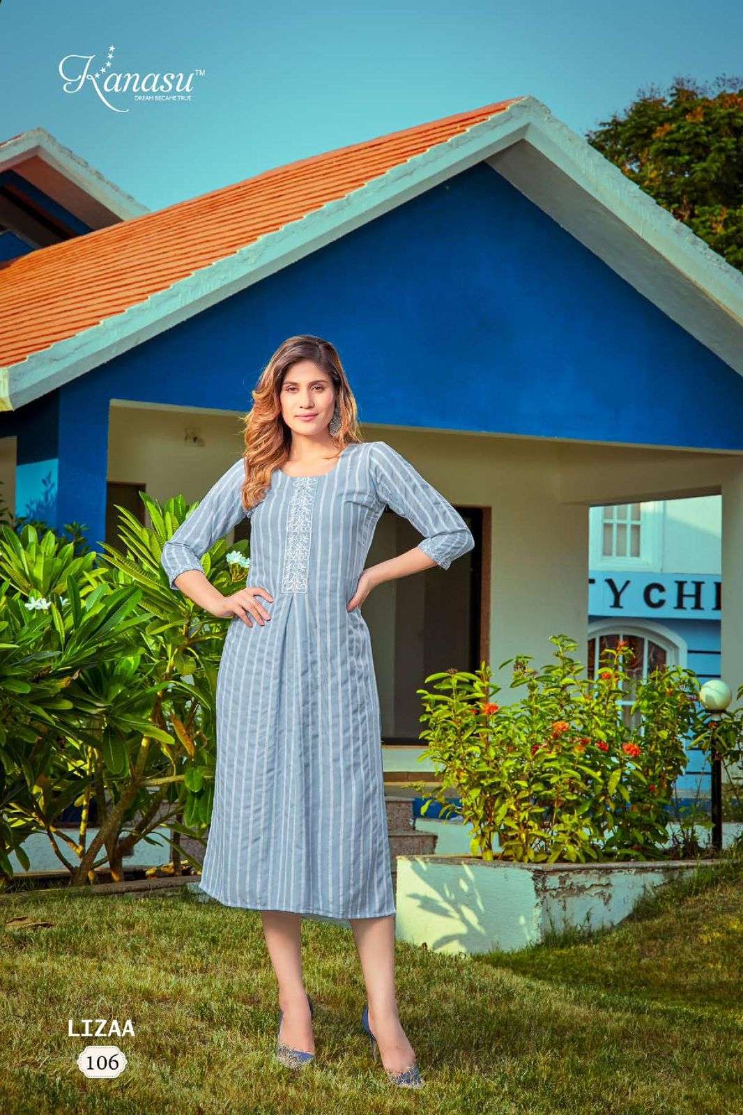 KANASU LIZAA STRAIGHT WITH DORI WORK KURTI Wholesale catalog