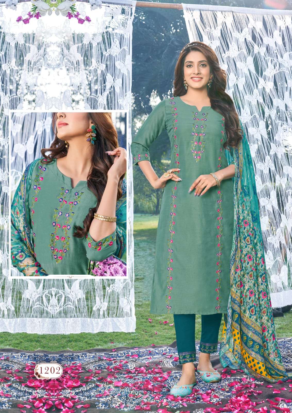 KARISSA RAAS Trendy premium viscose chinon Kurti Wholesale catalog