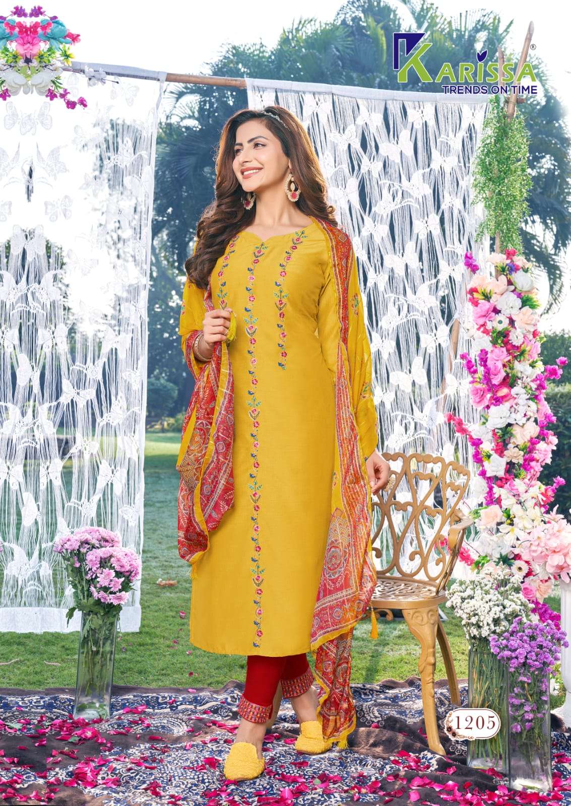 KARISSA RAAS Trendy premium viscose chinon Kurti Wholesale catalog