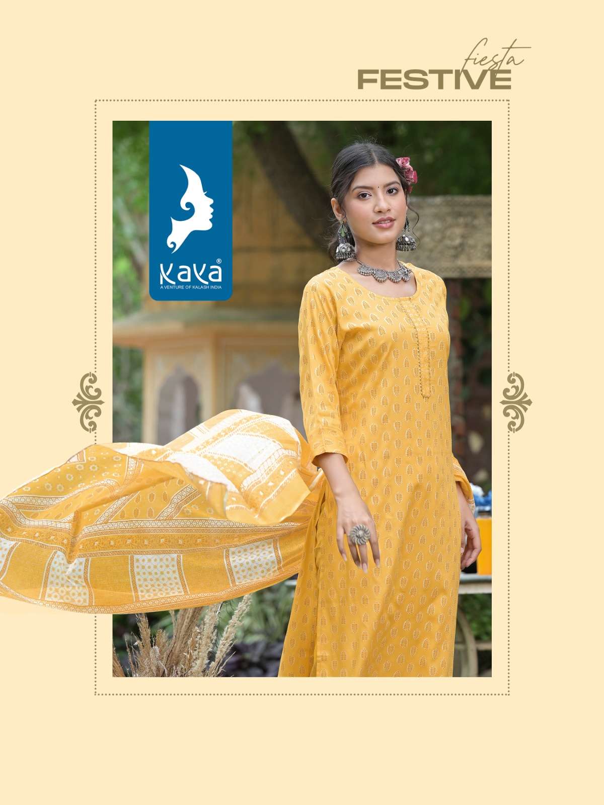 KAYA BULBUL 3 RAYON PRINTS KURTI Wholesale catalog