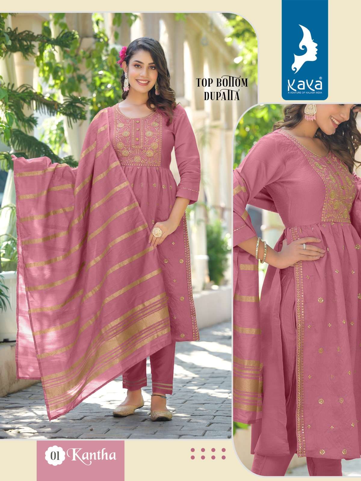 KAYA KANTHA NYRA CUT KURTI Wholesale catalog