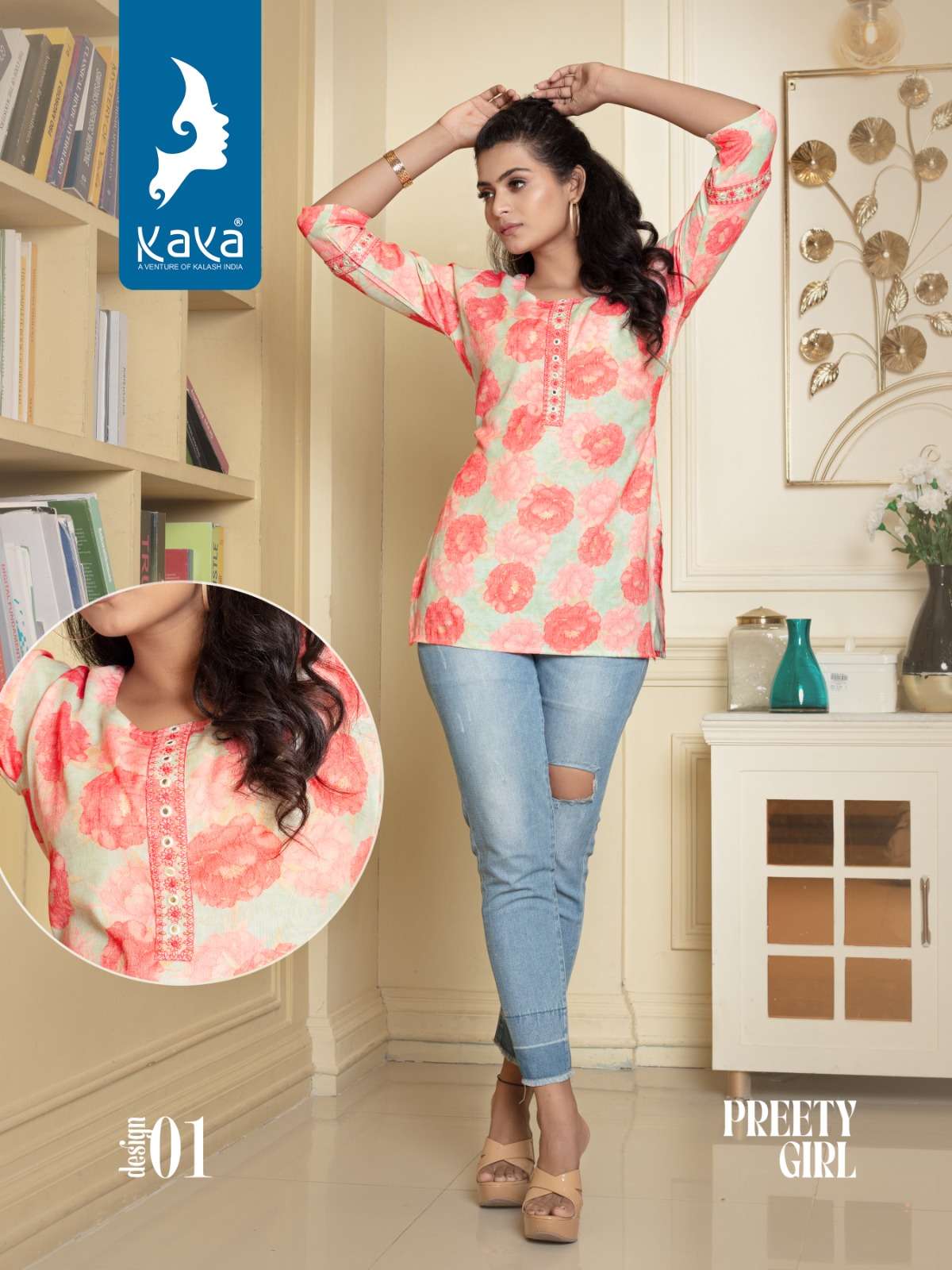 KAYA PREETY GIRL TOP KURTI Wholesale catalog