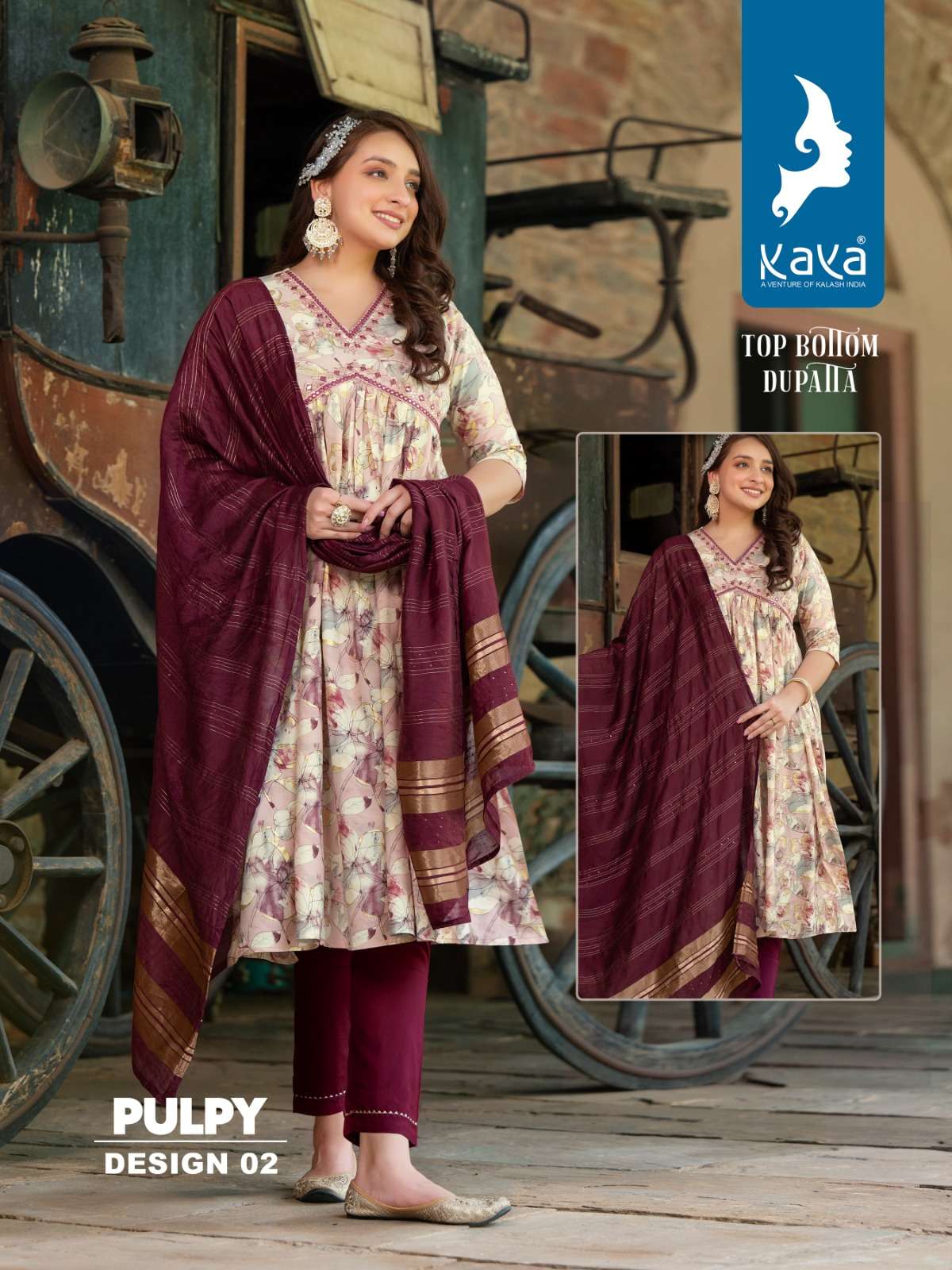 KAYA PULPY ALIYA WITH NYRA CUT KURTI  WHOLESALE CATALOG