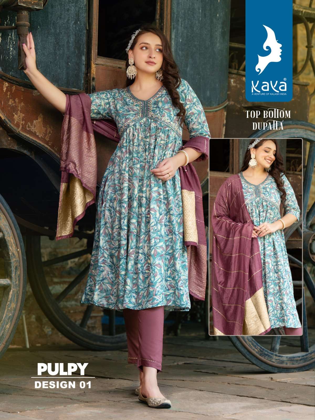 KAYA PULPY ALIYA WITH NYRA CUT KURTI  WHOLESALE CATALOG